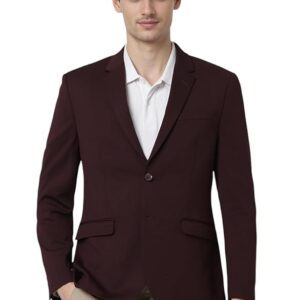 Peter England Men's Neo Slim Knit Textured Blazer